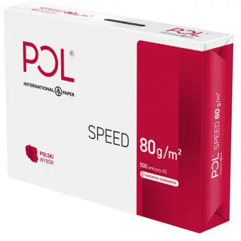 Papier ksero POLspeed 153 CIE | A3 | 80g | 500 arkuszy | Klasa C